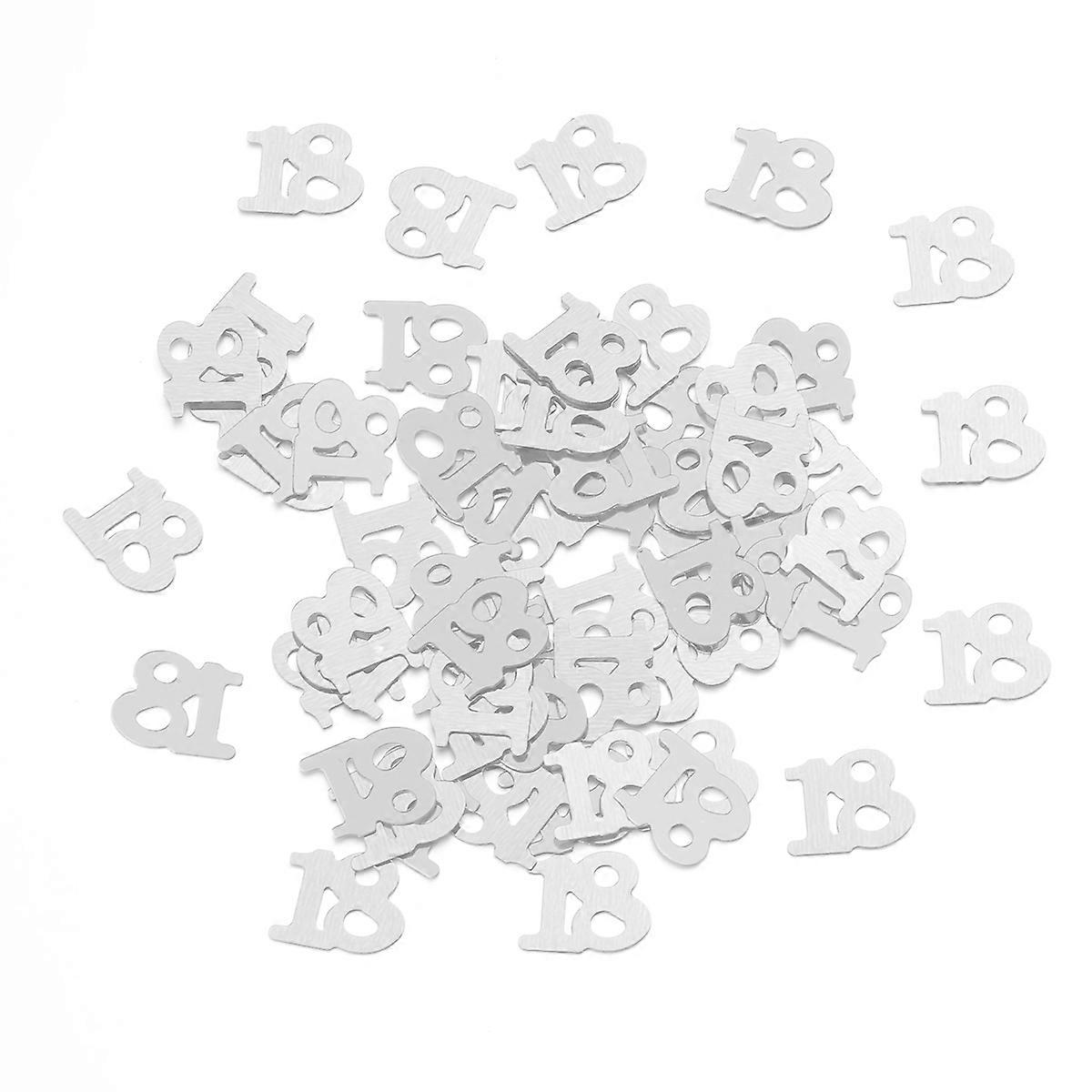 Silver Number 18 Decoration for Company Anniversary and Invitations with 1200Pcs