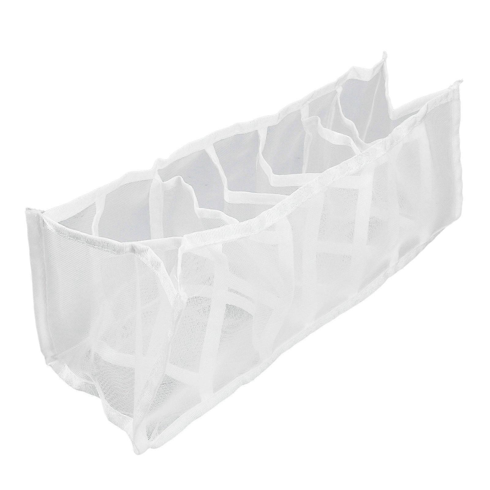 Cube Storage Organizer Underwear Organizer Box Travel White 32X12CM 7 Squares Drawer Divider 1Set