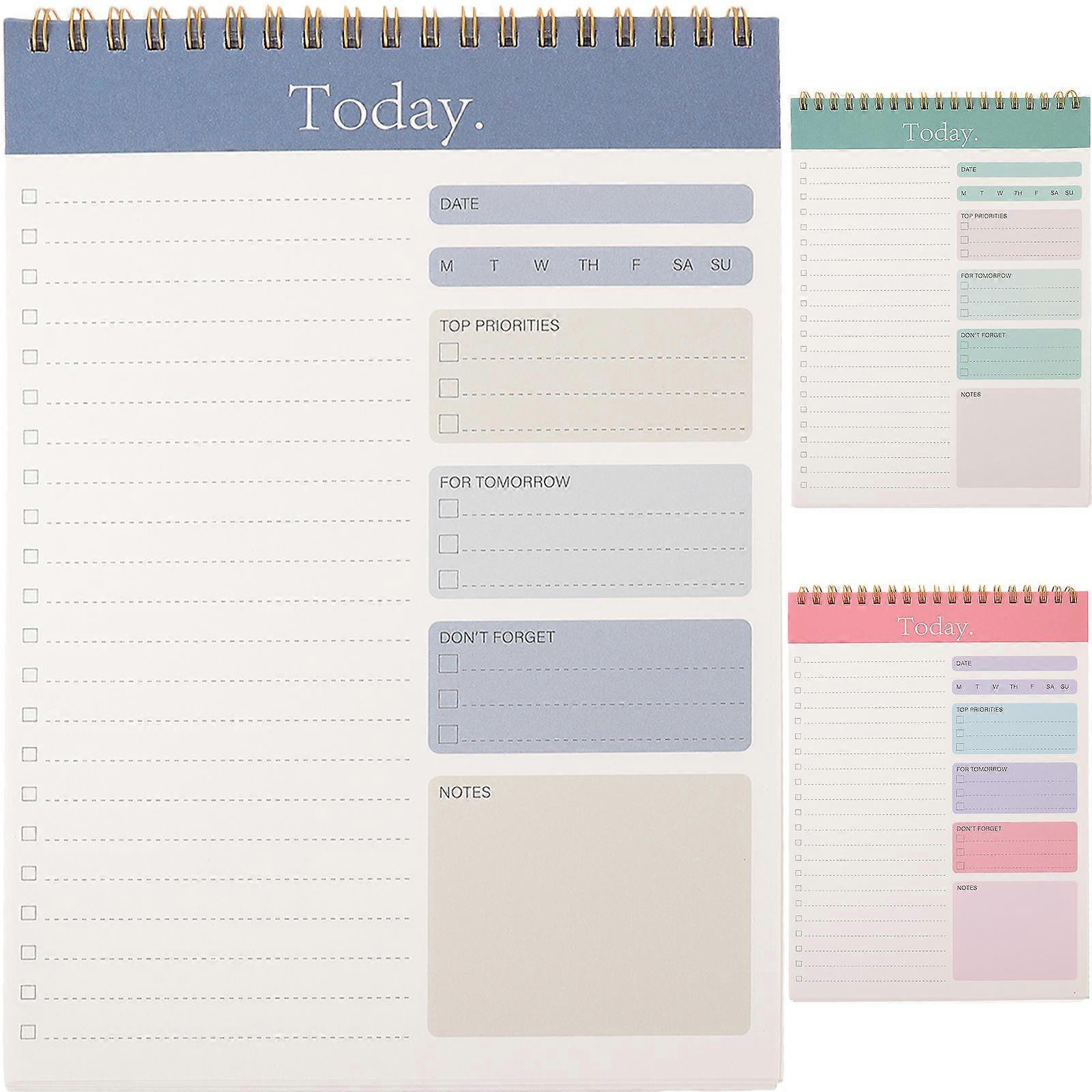 To Do Notepad Study Notepad Professionals Reminder Notepad Portable Design 3Pack