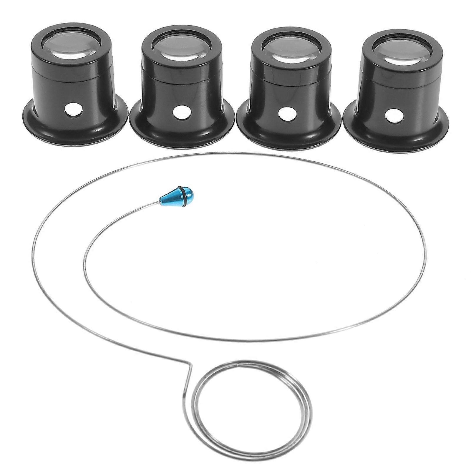 Practical Repairing Magnifier Tool 1 Set Ideal For Jewelry Identification 10X Magnification With Polished Steel Ring Technology
