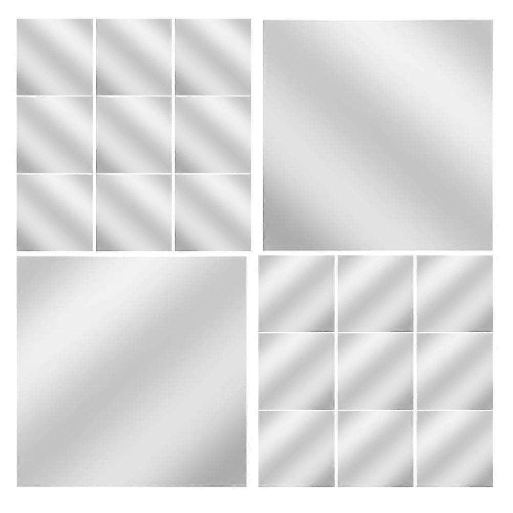 Adhesive Square Mirrors Acrylic Small Craft Mirrors for DIY Use 100Pcs