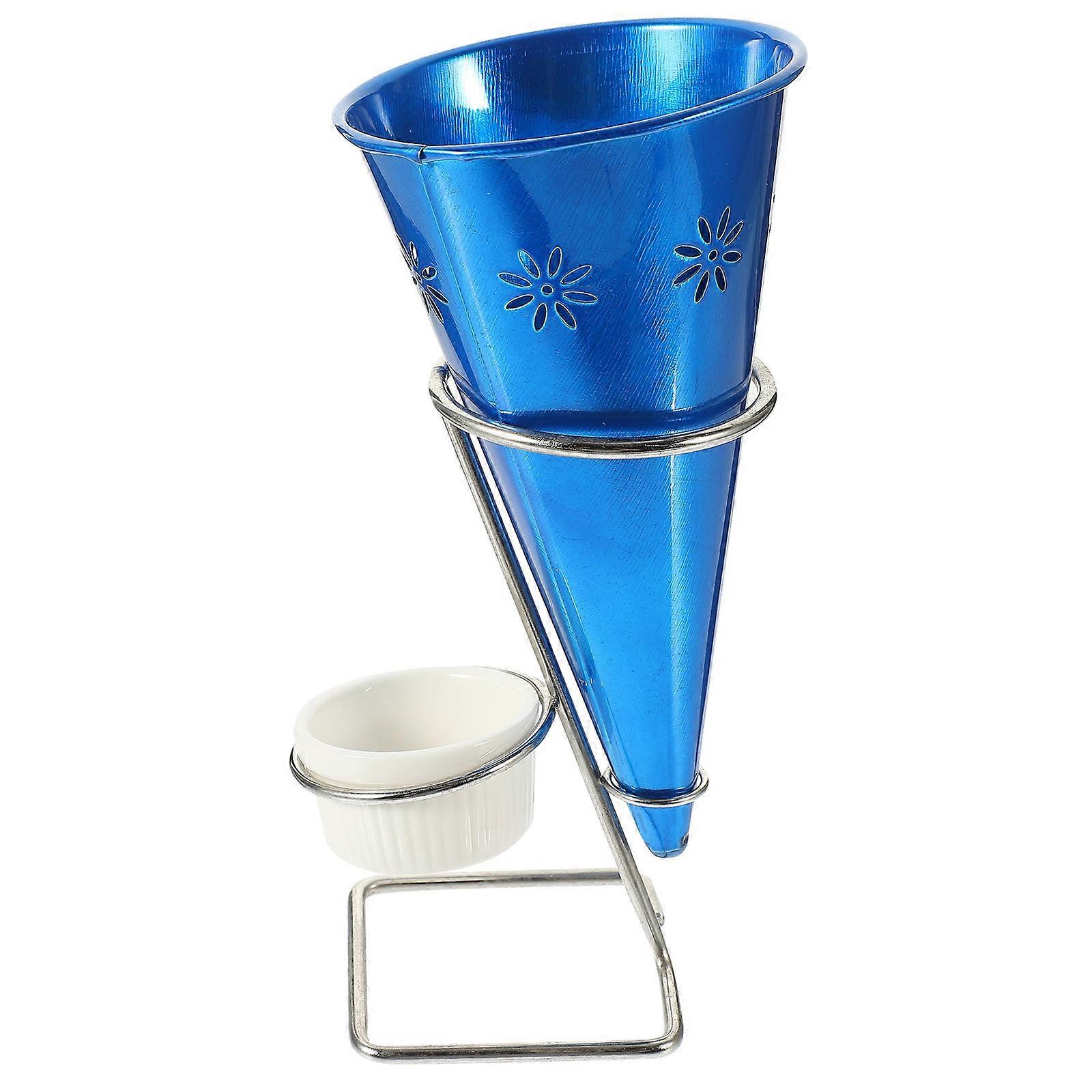 Stainless Steel Ice Cream Cone Display Stand For Restaurants And Picnics 10.6X3.5X7.7In Assorted Color 3 Sets