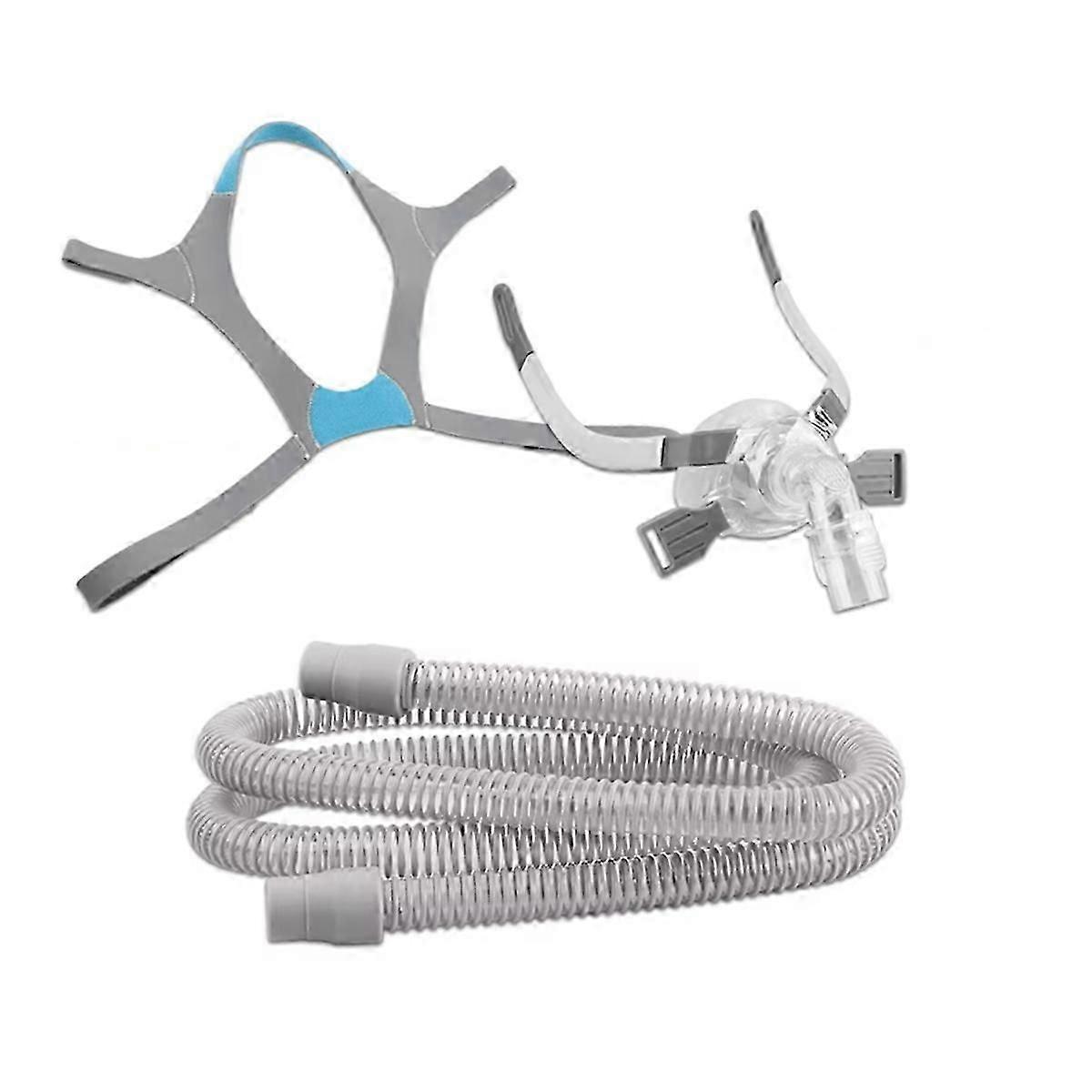 מסכת אף מסכה ל-CPAP עם כיסוי ראש כריות סיליקון ג'ל