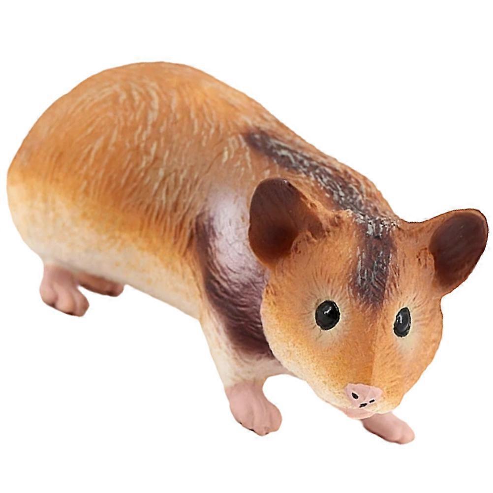 Guinea Pig Ornament Brown Model for Decoration 4Pcs Set for Desktop