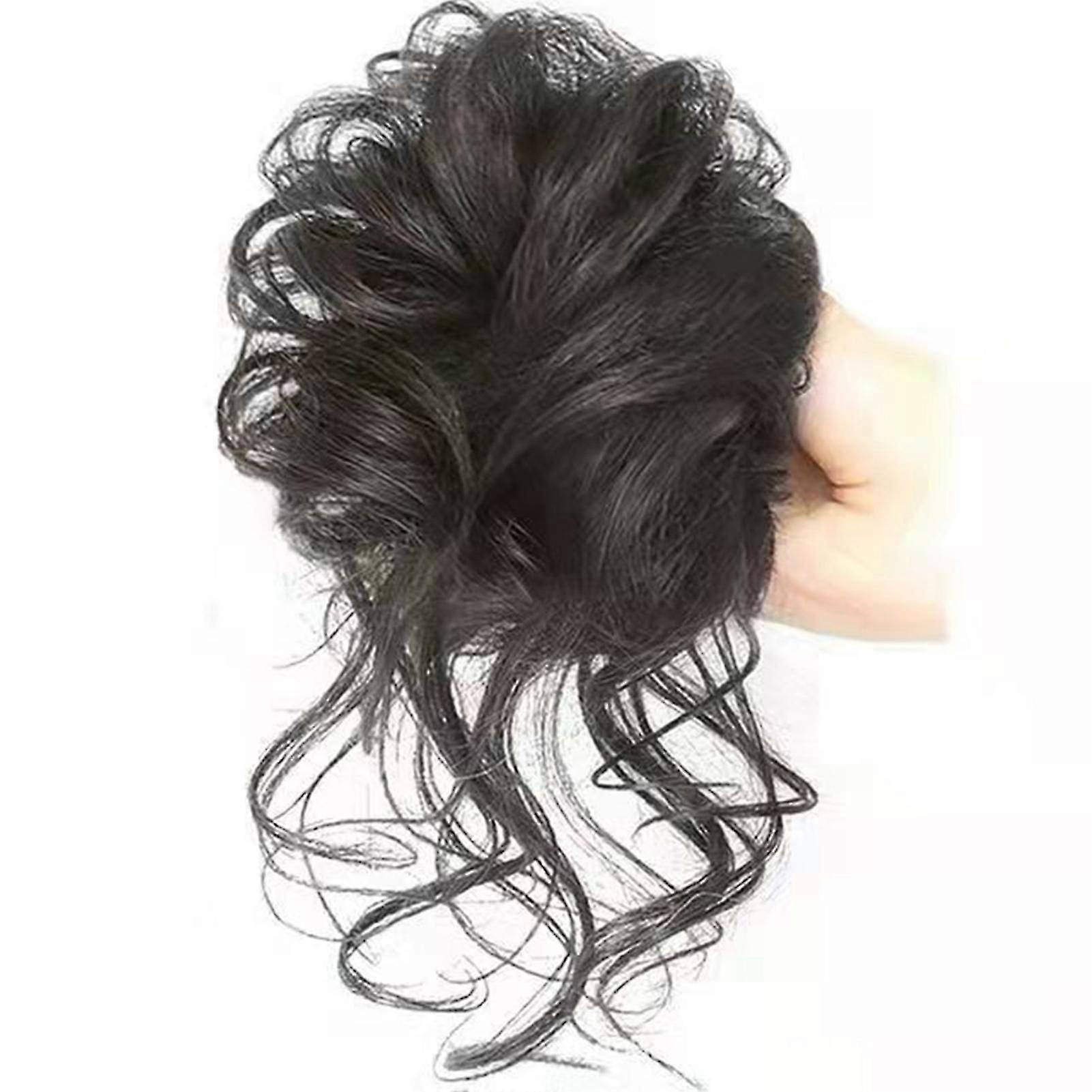 Synthetic Messy Hair Bun Synthetic Hair Donut Roller Bun Wig Hairpiece-Good