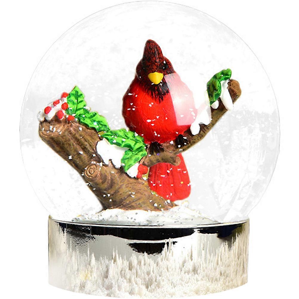 Red Bird Crystal Inner Animal Statue for Decor Home Tabletop Ornament