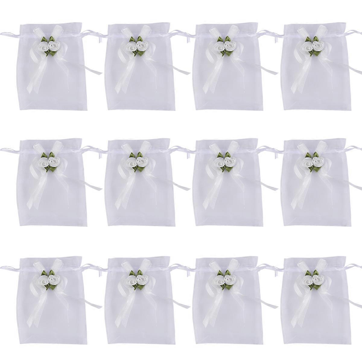 Net Yarn Storage Bag Beautiful Bow for Wedding Gift Storage 36Pcs