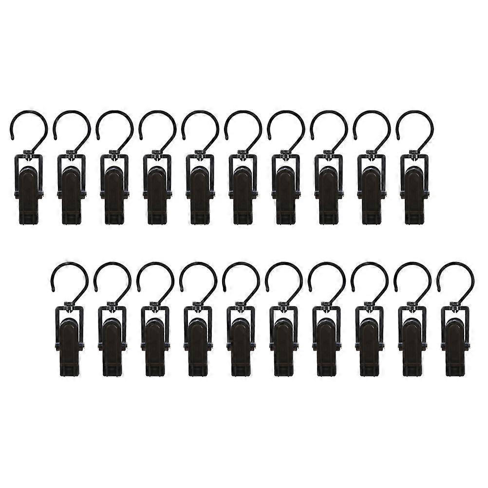 Laundry Hooks Black Clips for Hat and Boot Hanging 60Pcs Rotatable Clips