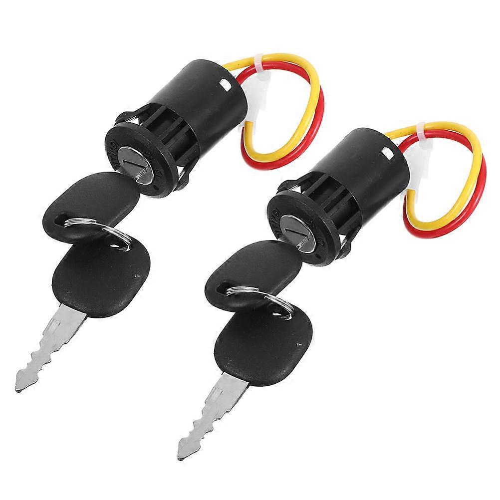 Black Ignition Switch Lock for Kids Electric Car Power with 6Pcs Set