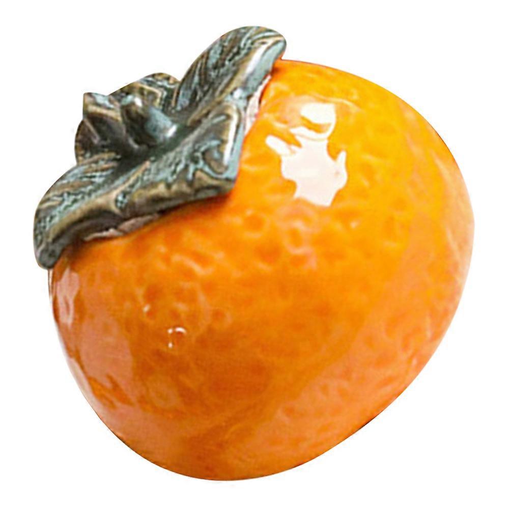 Porcelain Orange Ceramic Tea Storage Jar for Storage 2Pcs Fruit Shaped Container