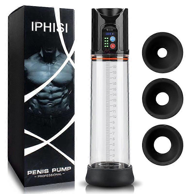 Electric Massager Vacuum Pump With 4 Suction Intensities, Rechargeable Automatic High-vacuum Enlar