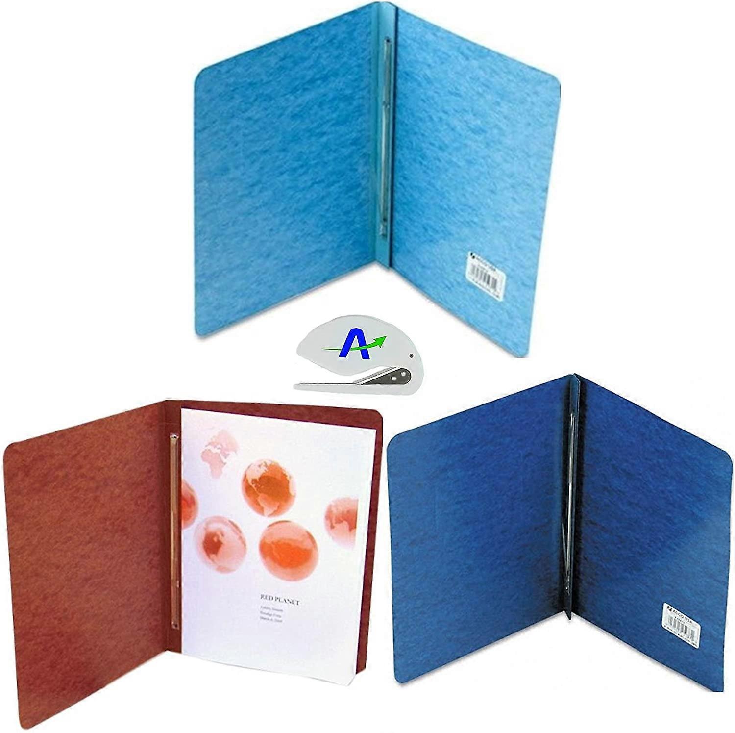 Pressboard Report Covers, Side Binding for Letter Size Sheets, 3" Capacity, 3-Pk Bundle