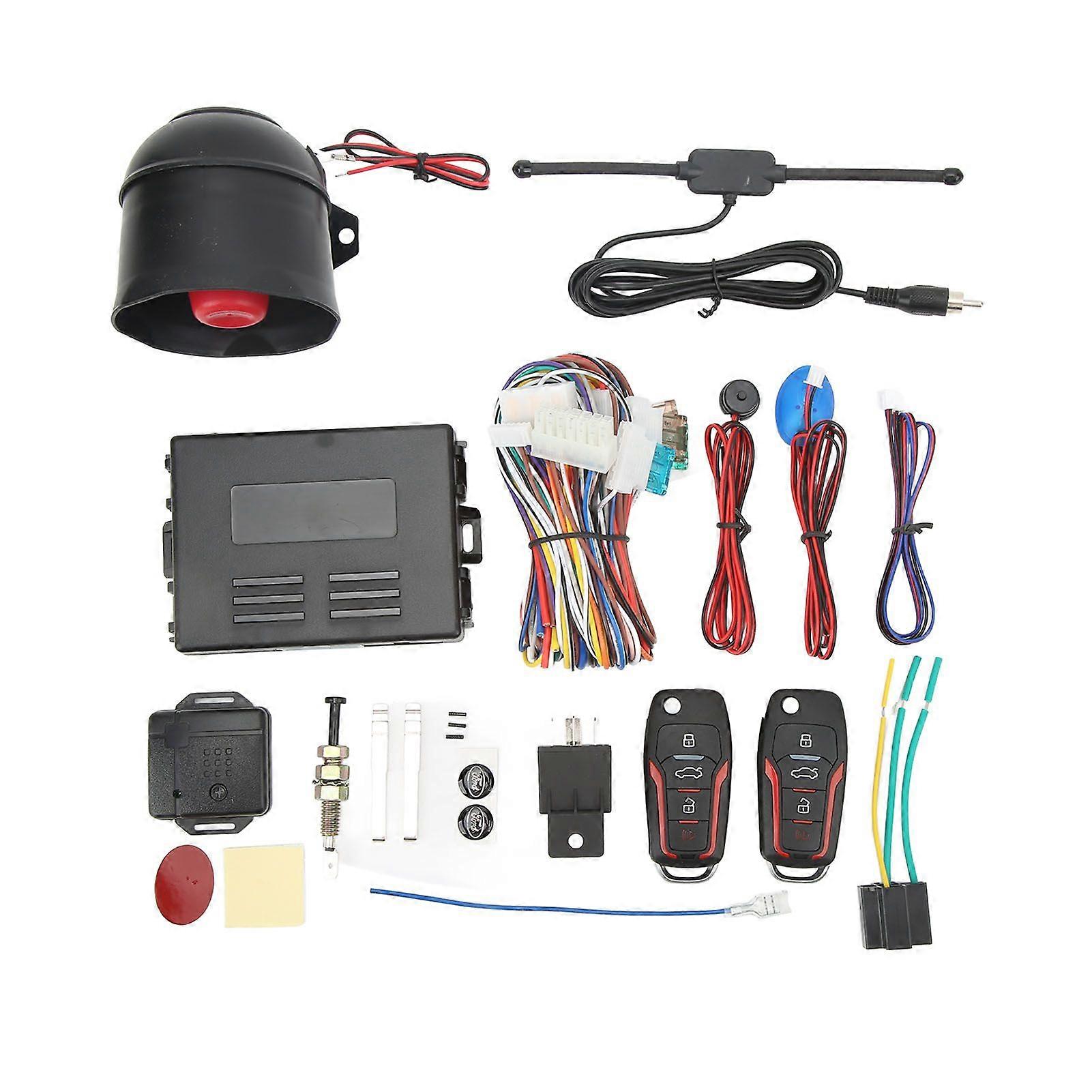 Car Anti Theft Alarm System Remotely Start Stop 12V Universal Keyless Entry System Universal for Vehicles