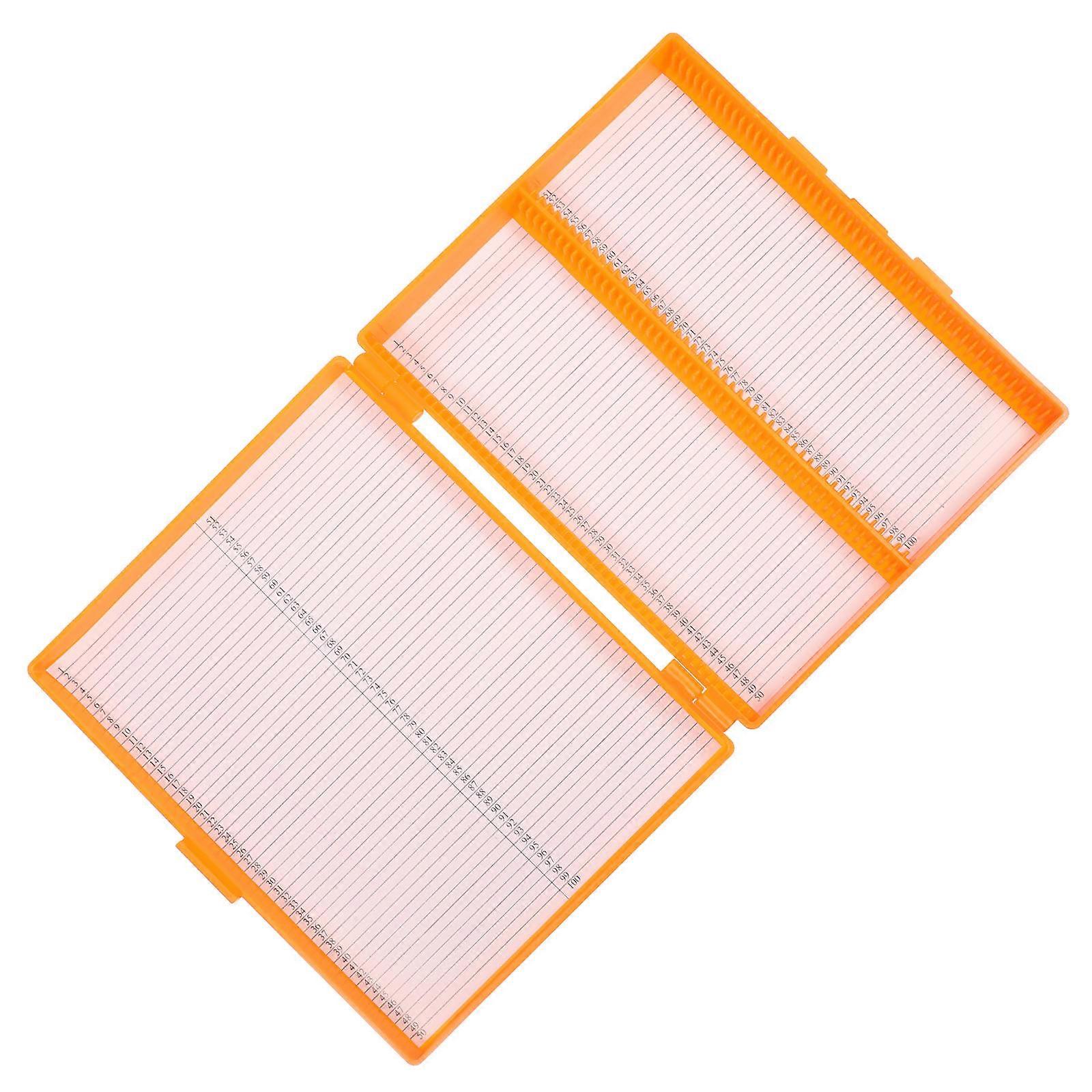 Plastic Microscope Slide Boxes for Laboratory Storage 4Pcs Slide Organizer Case