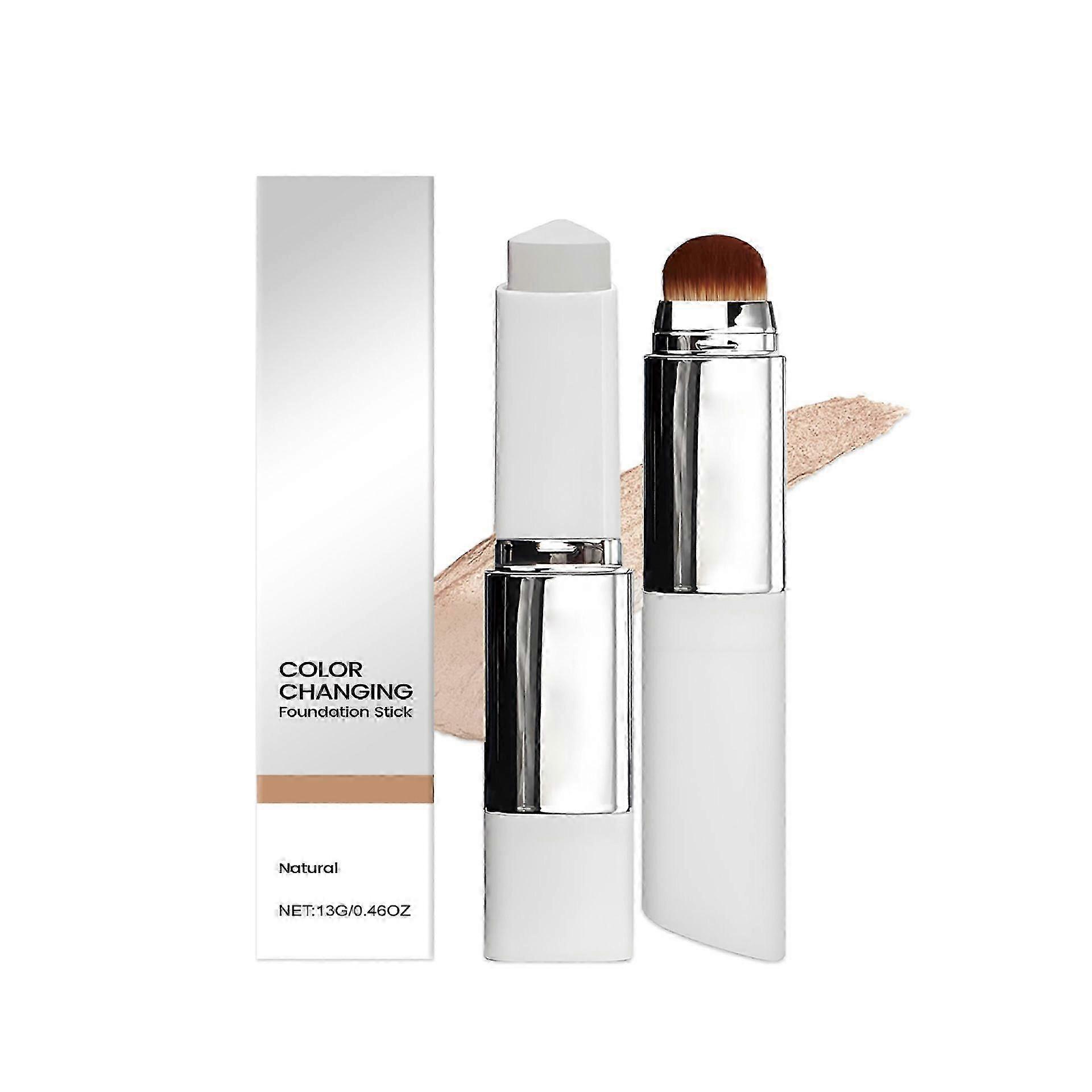 Cover Cream Stick V White - Color Changing Foundation Stick with Volufiline - Medium to Full Coverage Dewy Finish Base Makeup - Dual-Ended with Detach
