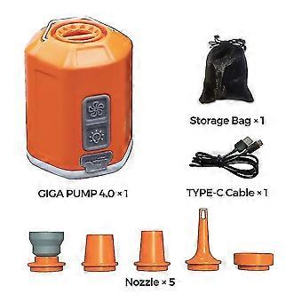 Pompa Giga 4.0 Mini pompa d'aria 4.2kpa Pompa d'aria portatile ricaricabile con lanterna da campeggio per escursioni / materassino / anello di nuoto