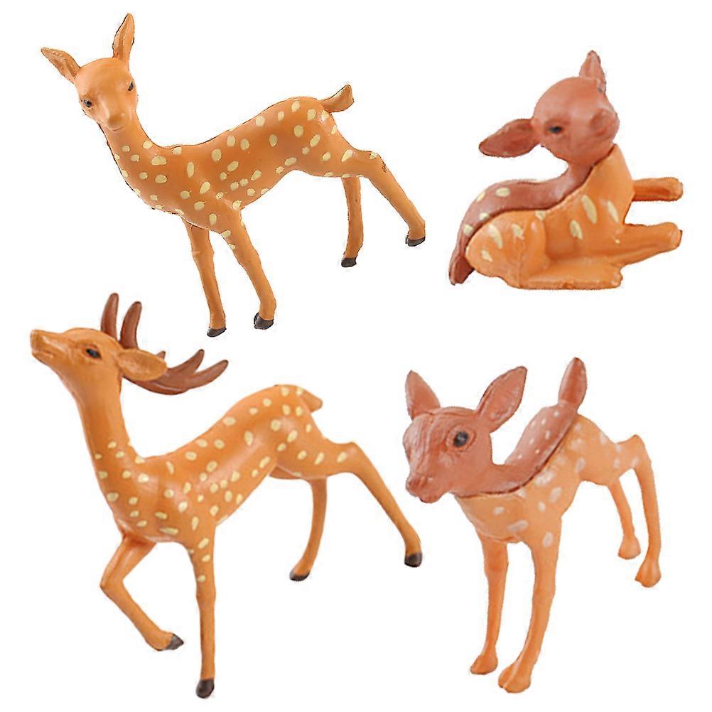 Lovely Deer Shape Decoration for Table Decor and Garden Decor Made of Resin Featuring Elegant Retro Gold Design 4Pcs