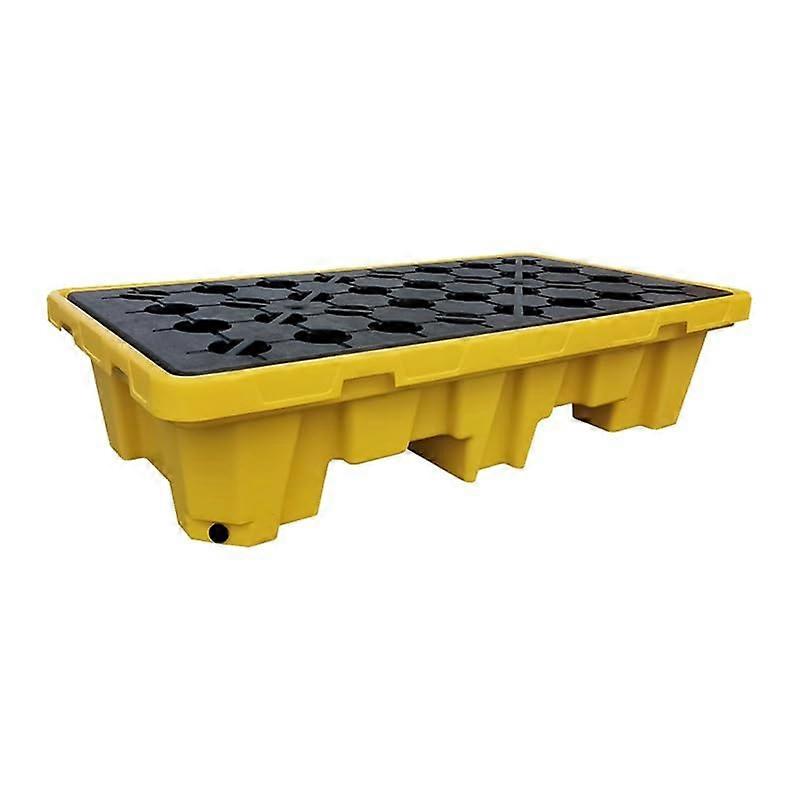 Industrial Drum Containment Platform Modular Oil Storage Yellow 1 Pcs 51.2 x 26.8 x 11.8 In For Factory Garage Kitchen