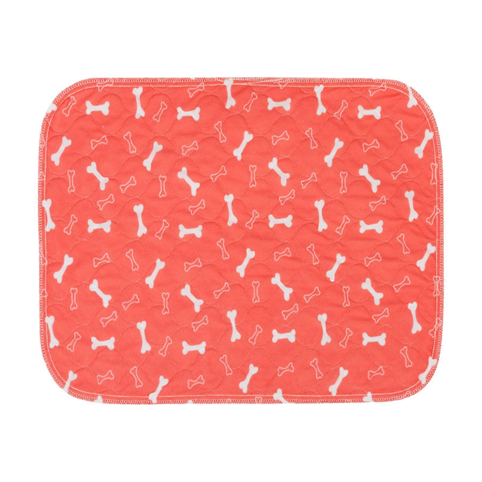 Reusable Pet Pee Pad With Bone Print Waterproof Dog Diaper For Puppy Training