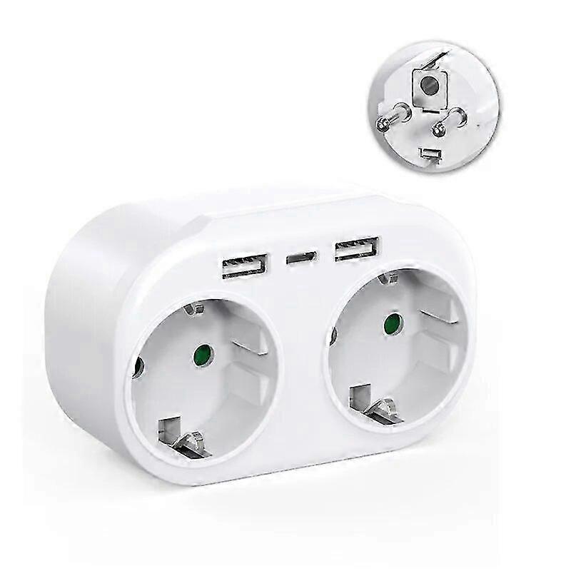 USB Electrical Socket 250V 16A AC Outlet EU Power Strip Extension 4000W European Standard Plug Adapter Converter Sockets CE 25-26
