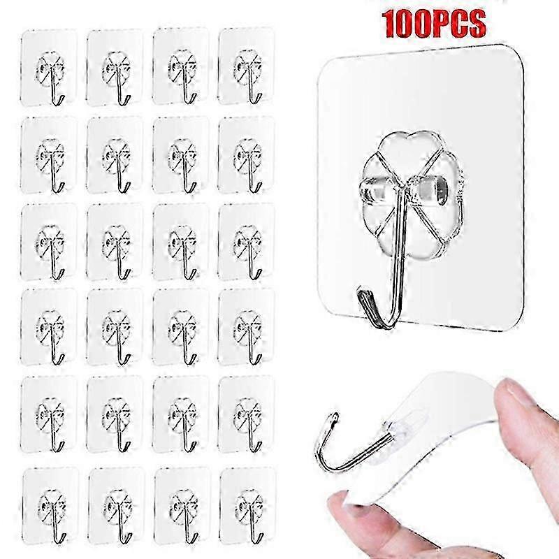 Optimized Transparent Metal Wall Hooks for Home Use: Heavy-Duty Self-Adhesive Hooks
