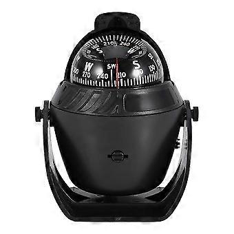 Brújula giratoria Brújula pivotante Brújula con dial LED brillante Soporte de montaje ajustable para navegación marina en coche y barco 25-26