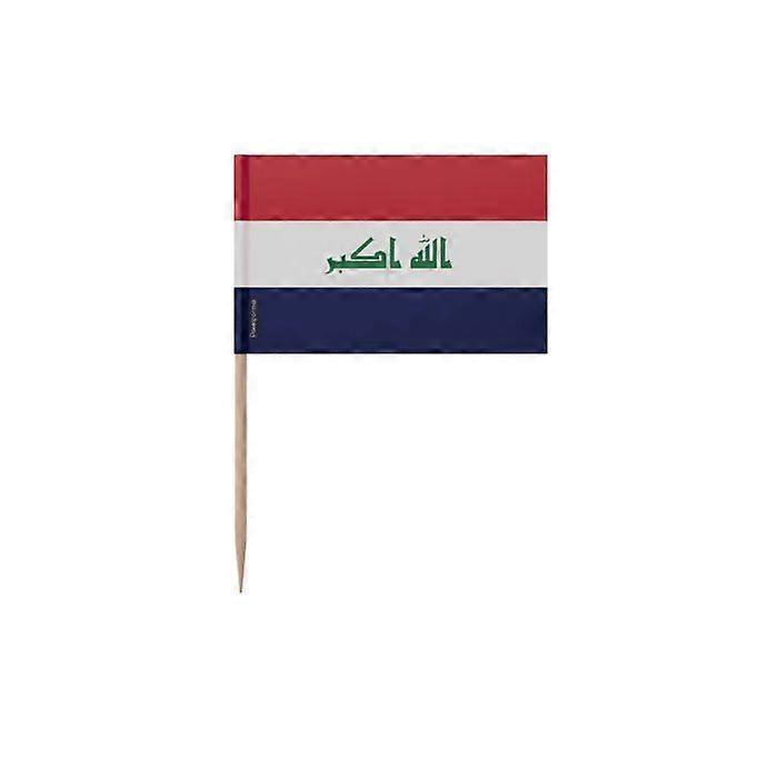 Toothpicks - Multicolor - Iraq Flag - 6.5 cm - 100 pieces - Adhesive plastic