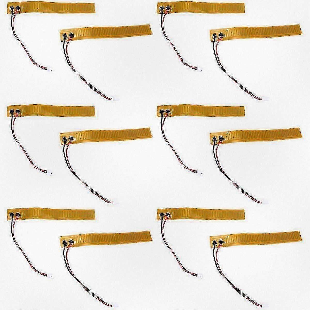 12 Pcs 20mm x 140mm Polyimide Film Heater with Adhesive Pad, 24V 72W Element Strip for Accurate Temp Control