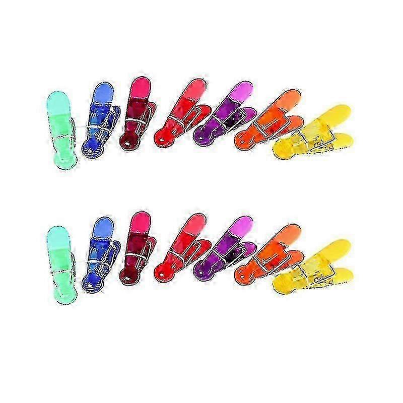 Plastic Clothes Clips - 14 Pack, Windproof & Non-Slip for Home Use (Random Colors, Delivery Time )