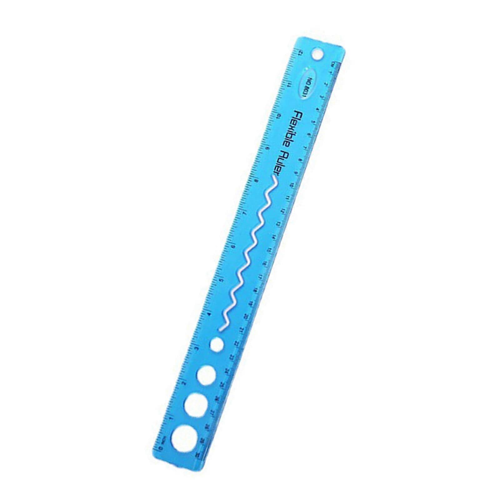 For Kids Student Soft Bendable Ruler Flexible Ruler Inch And Centimeter Ruler Solid Color Suitable For School Home Office