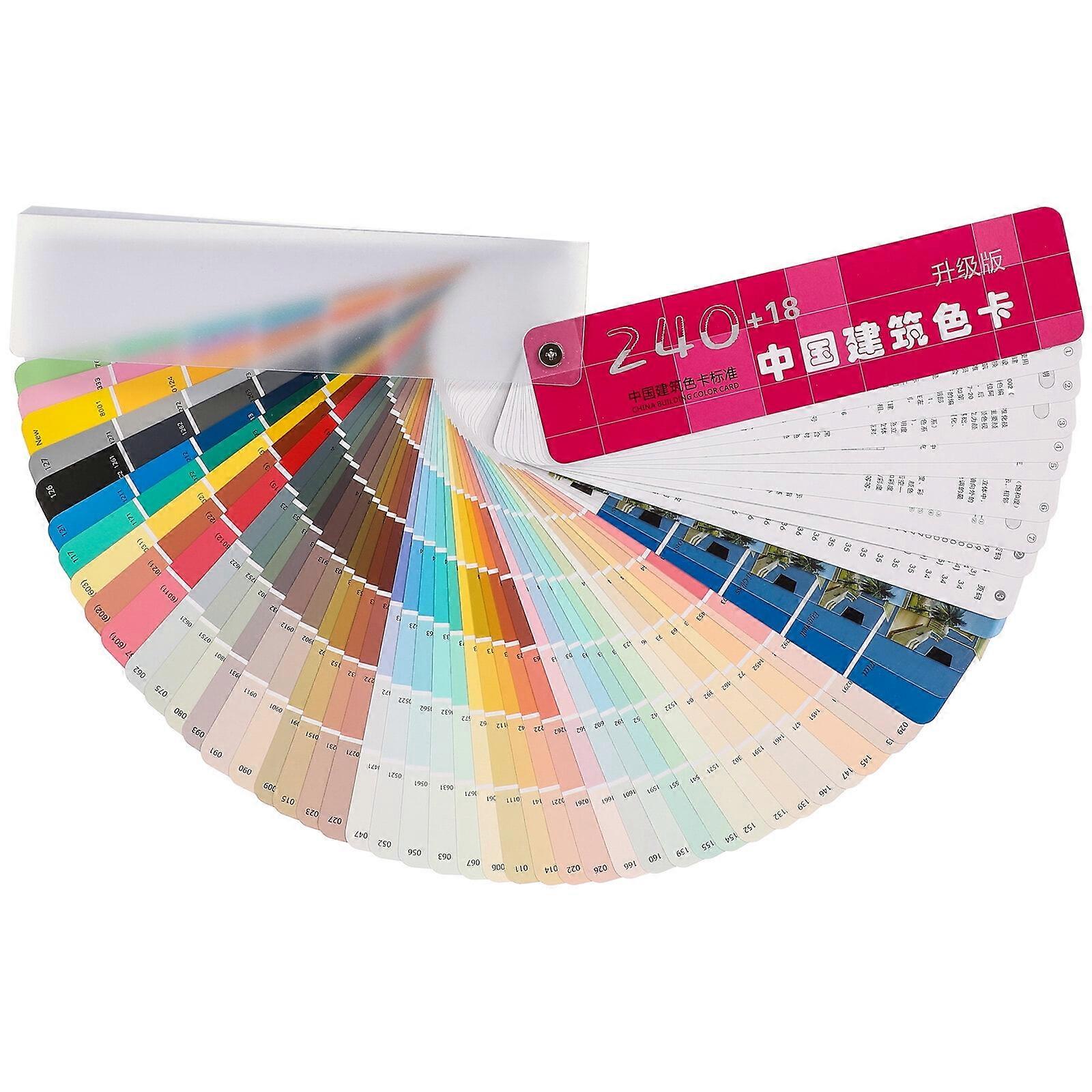 1 Set of Professional Architecture Paint Color Cards Color Sheets for Color Contrast