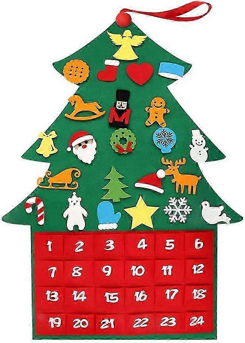 Hanging Felt Advent Calendar for Christmas Tree DIY Home Ornament