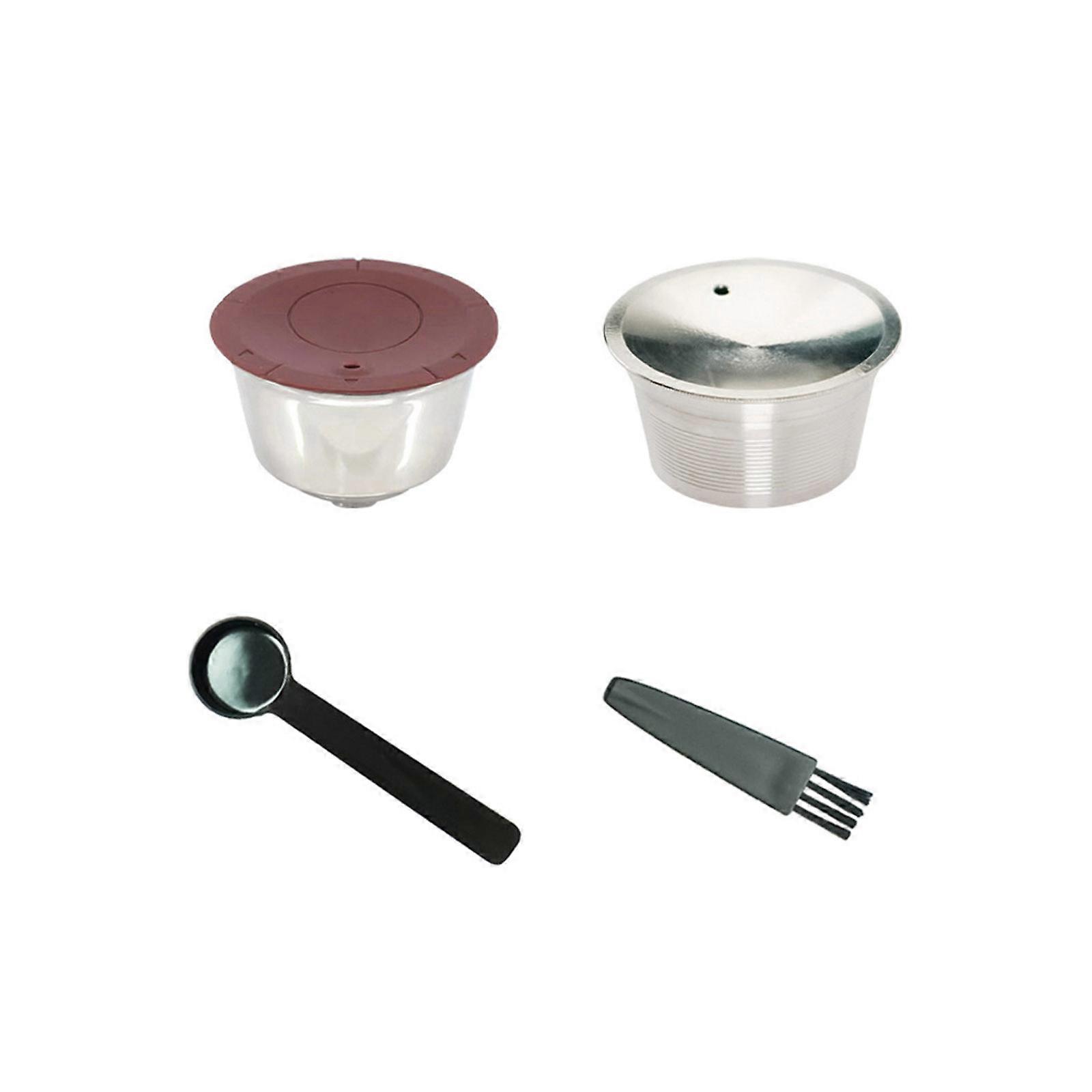 Reusable Coffee Pod For EDG636 DEG250 EDG616 EDG626 EDG766 Coffee Maker Machine Refillable Filter Pod With Powder Holder Spoon Brush Multicolor
