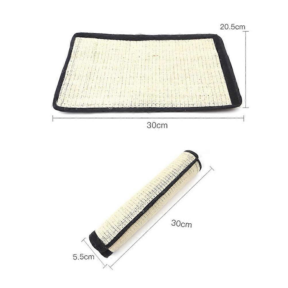 Black Cat Scratcher Pad for Durable Claw Sharpening with Sisal Mat