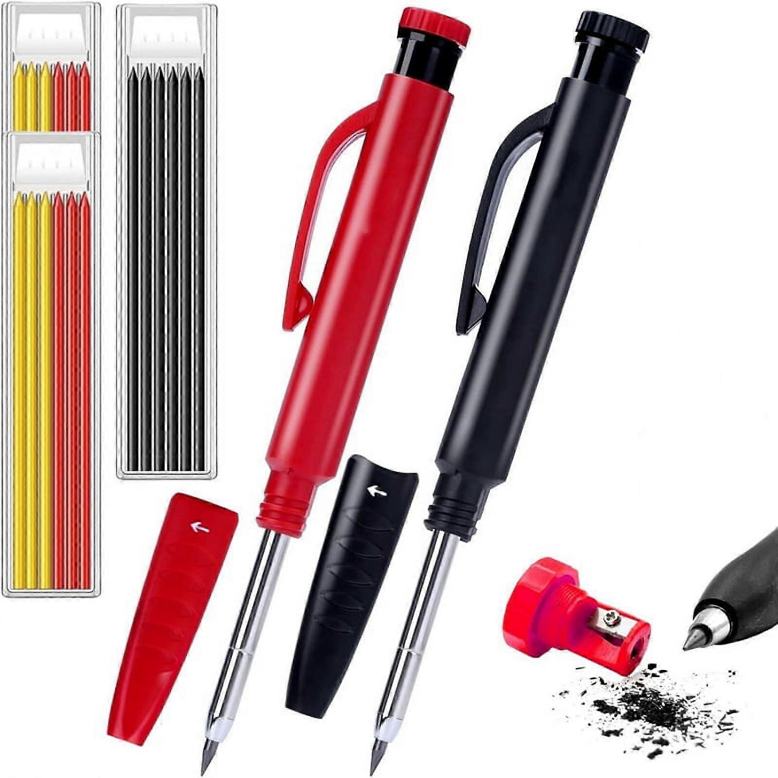 2PCS Mechanical Carpenter Set for Carpenter, Architecture Pencils with Fine Point, Marking Tools Construction/