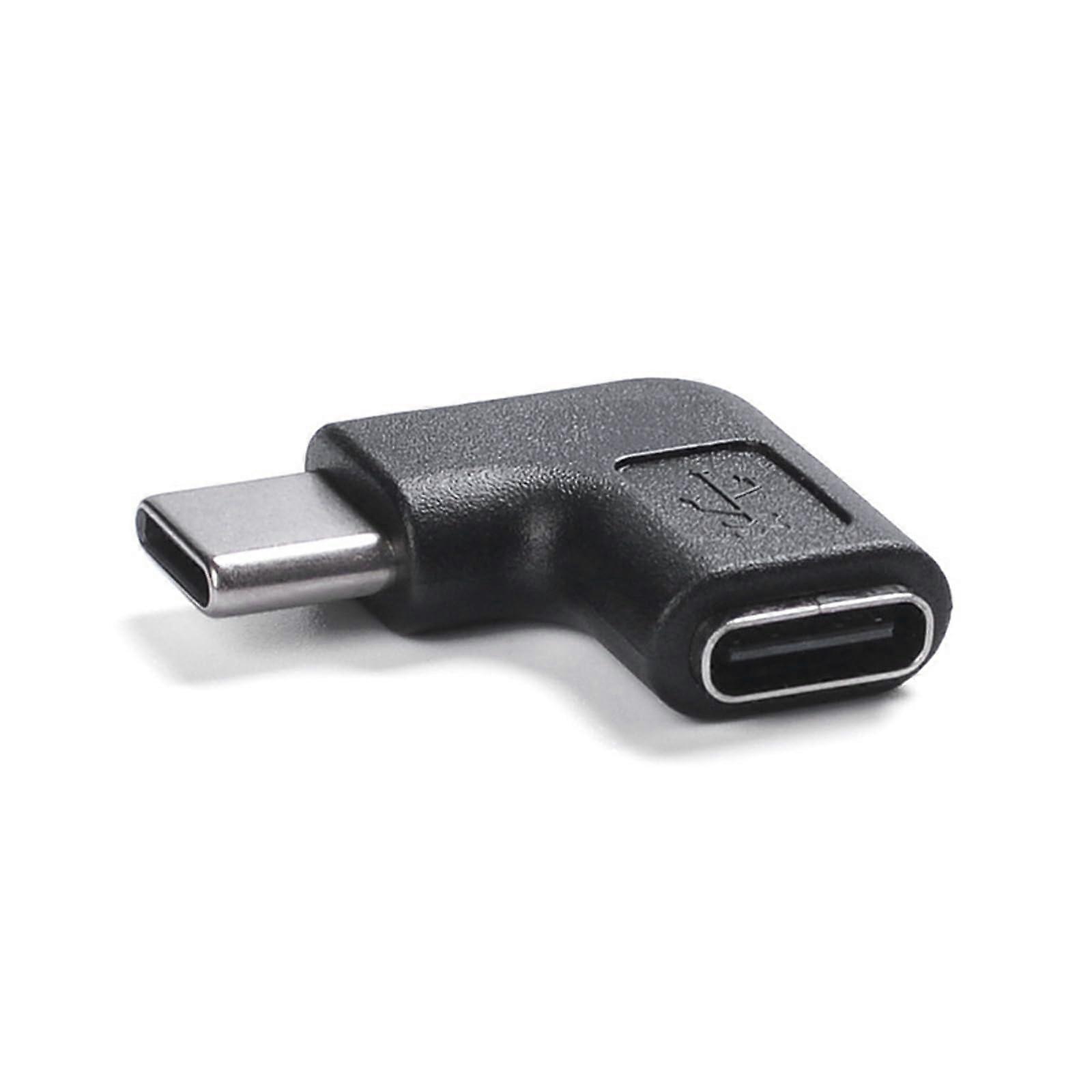 USB C Adapter 90 Degree Male to Female Connector, 10Gbps Data Transfer, Fast Charging for Laptop, Tablet, Smartphone