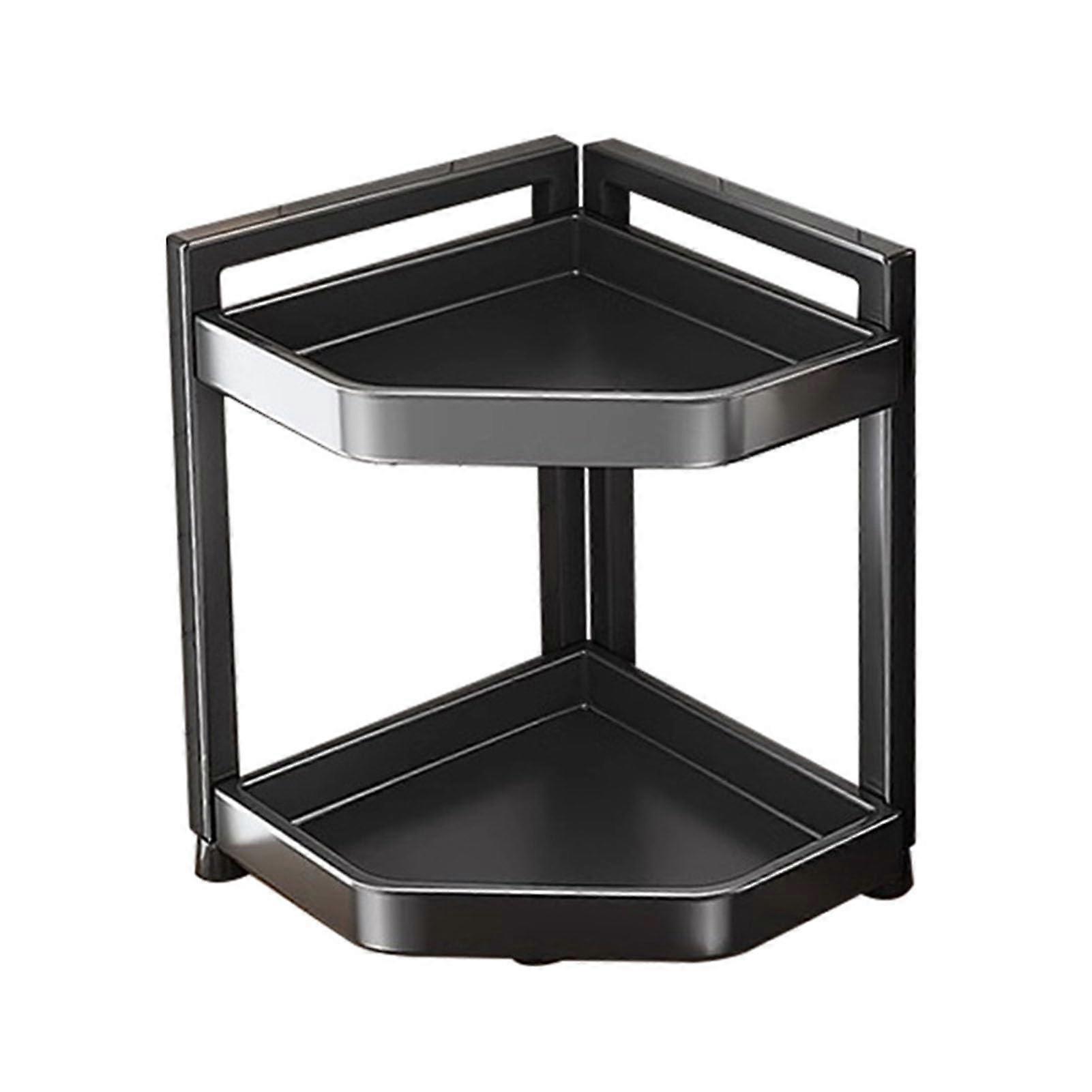 Corner Shelf Organizer 2Tier Space Saving Storage Rack for Kitchen and Bathroom Countertop