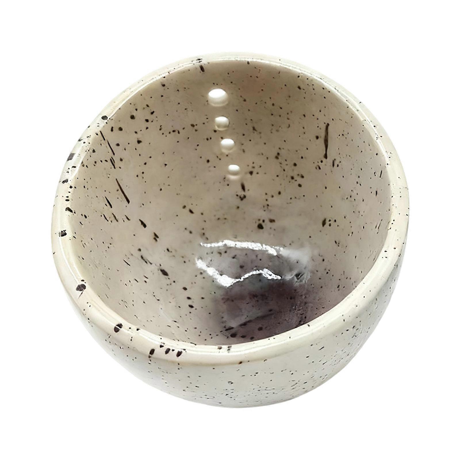 Traditional Pottery Herb Stripper Tool Handcrafted Ceramic Scrapers Ceramic Texture for Efficient Peeling and Grinding  White