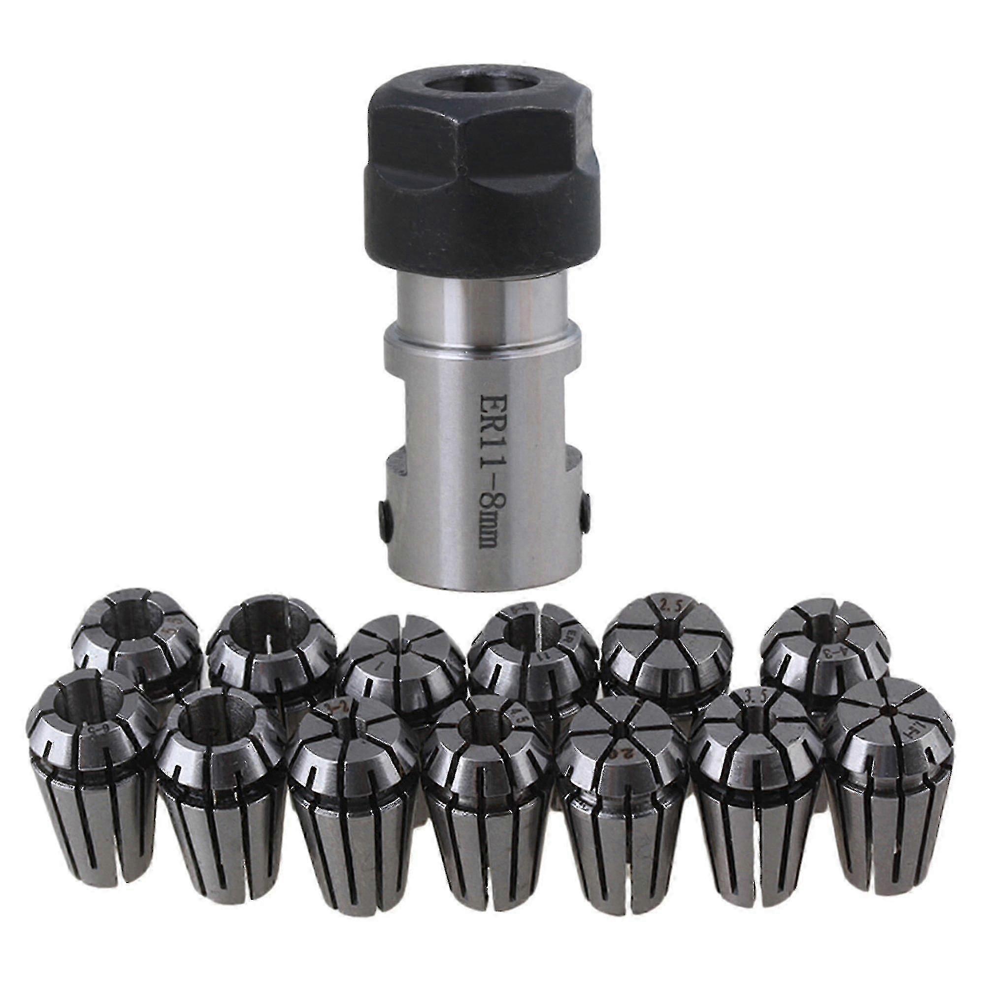 Er11 8mm Type A Extens Rod 13pcs Collets Set For Cnc