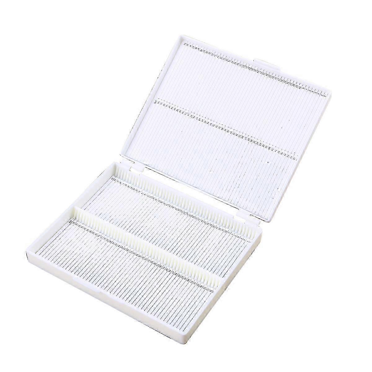 Microscope Slide box Bio Slice Box Biological Pathology Plastic Slice Cassette (White)