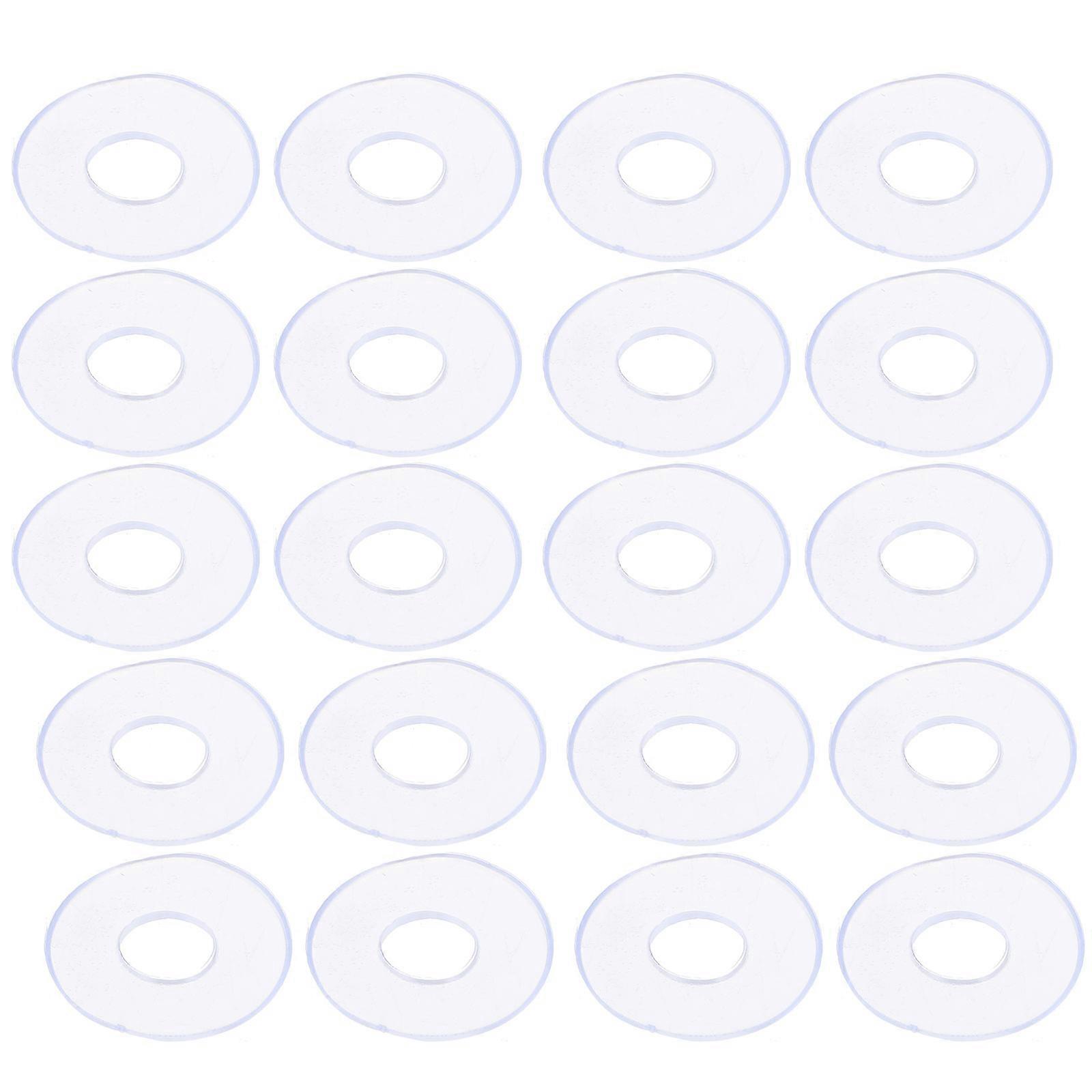 50pcs Clear Plastic Replacement Washers Flat Washers for Shower Door Handles