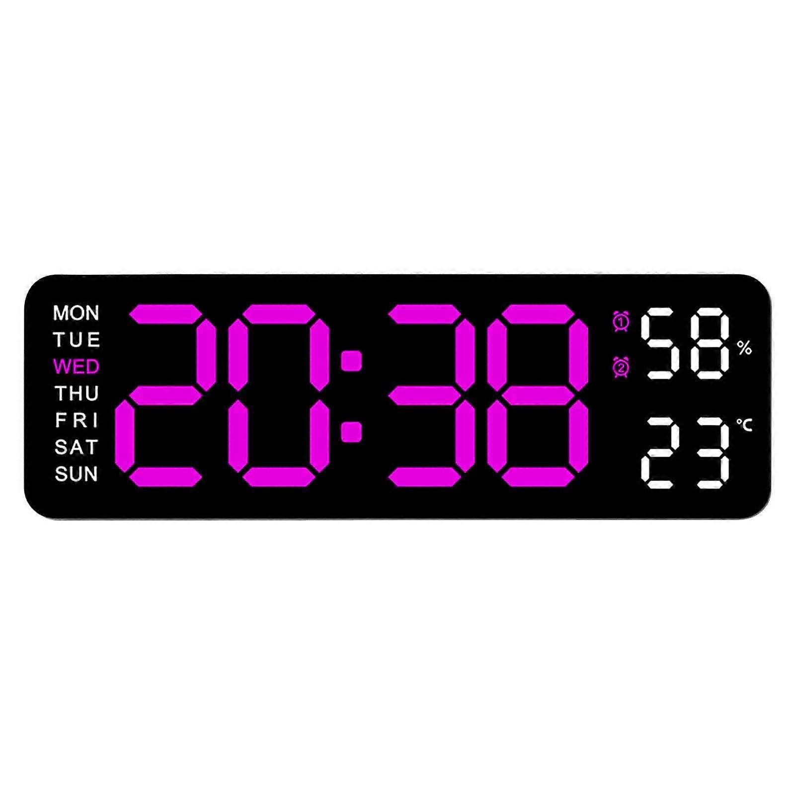 Hohaski Radio Alarm Clocks for Bedrooms Electronic Clock Multi-Functional Led Alarm Clock Temperature Jump Seconds Display Countdown Bedside Clock