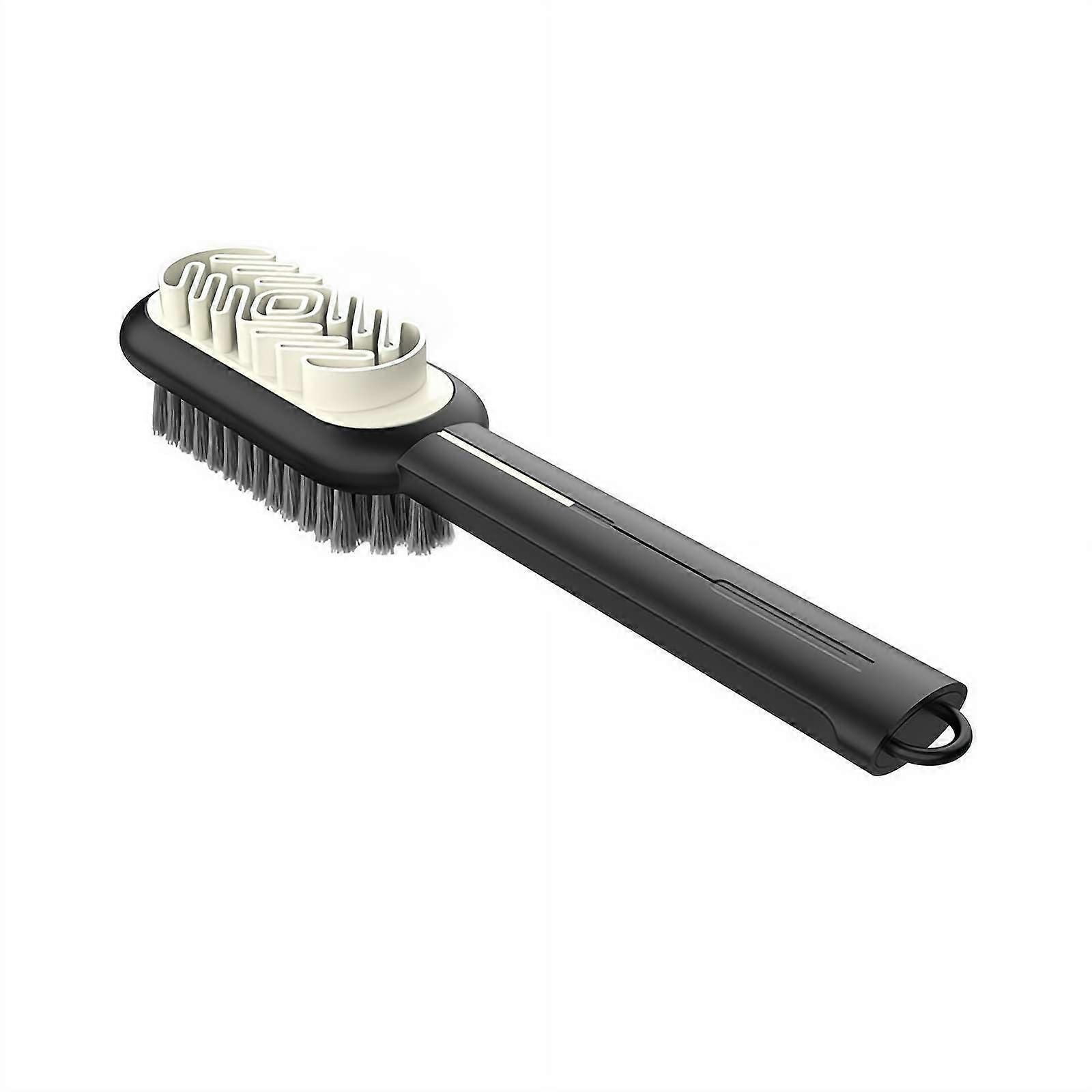 Suede Shoe Brush and Rubber Eraser 2 in 1 Cleaner for Nubuck with Soft Bristles, Black