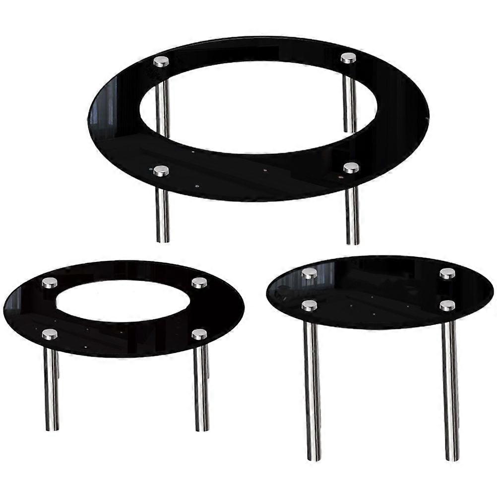 3pcs Acrylic Cake Display Stand Acrylic Display Riser Cake Display Stands for Cupcake Dessert Cake Pizza