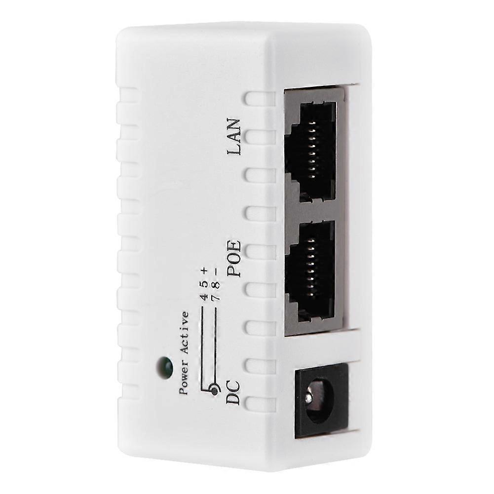 Emoshayoga PoE Splitter, Power over Ethernet Adapter for LAN Network, Compatible with USB, PoE Injector (White)