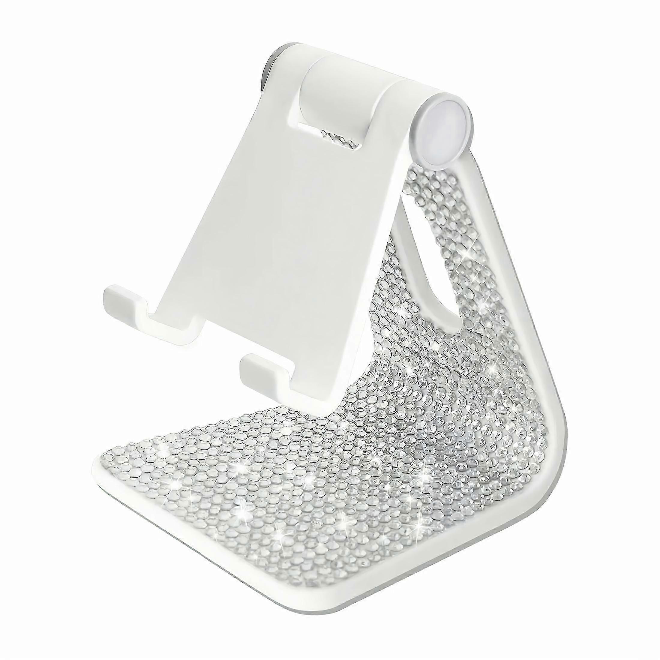 1pc Sparkling Diamond Phone Stand Desktop Stand Compatible with Both Mobile Phones and Tablets