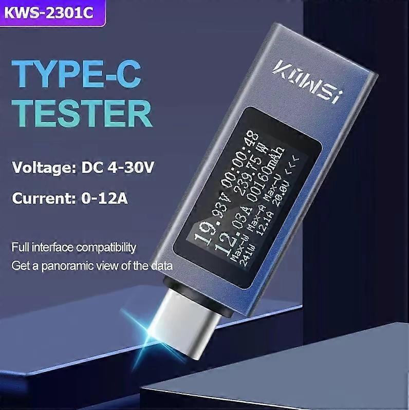 KWS-2302C USB Tester Voltmeter Ammeter Current Voltage Power Meter Current Tester Capacity Tester Cut-off Power Indicator