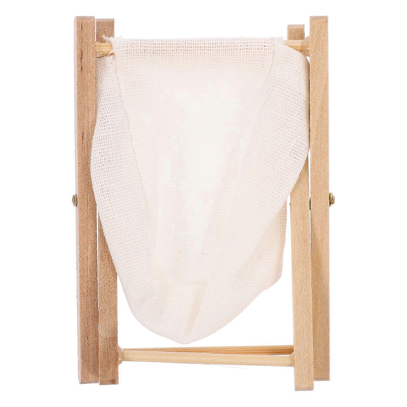 Doll House Laundry Basket for Decoration with Miniature Folding Storage Basket