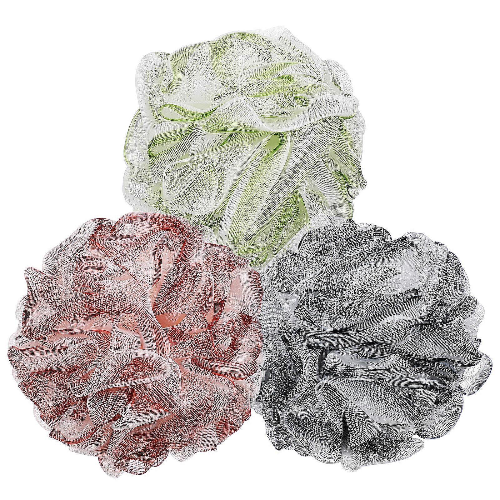 Bath Shower Sponge Body Scrubber for Showering Use 3Pcs Multi Color