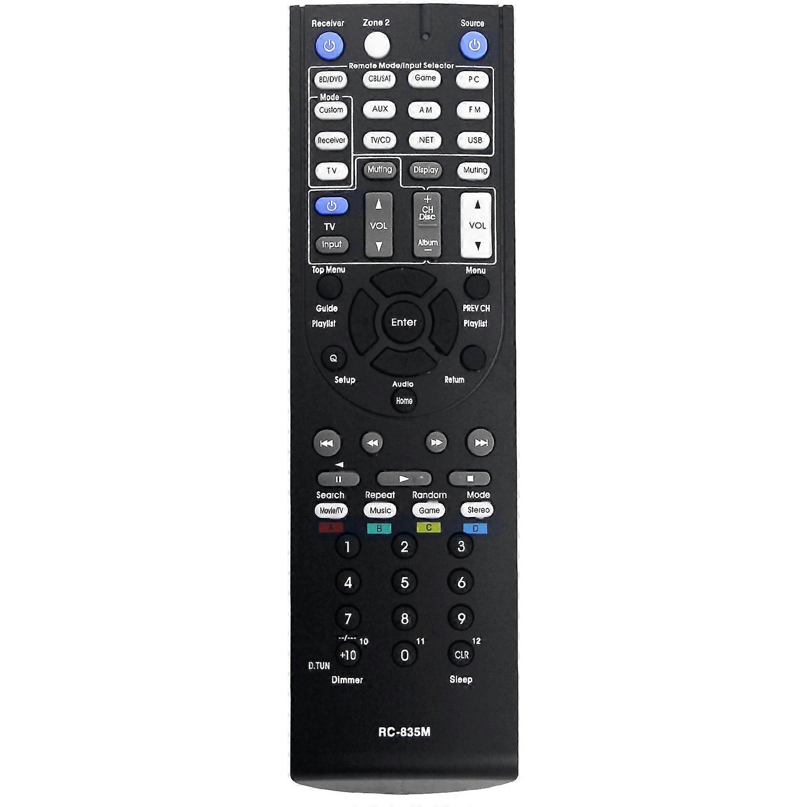 RC-835M Replace Remote for Integra Stereo Receiver 24140835 RC835M RC-835M RT24140835 DTR204 DTR-20.4 DTR 20.4